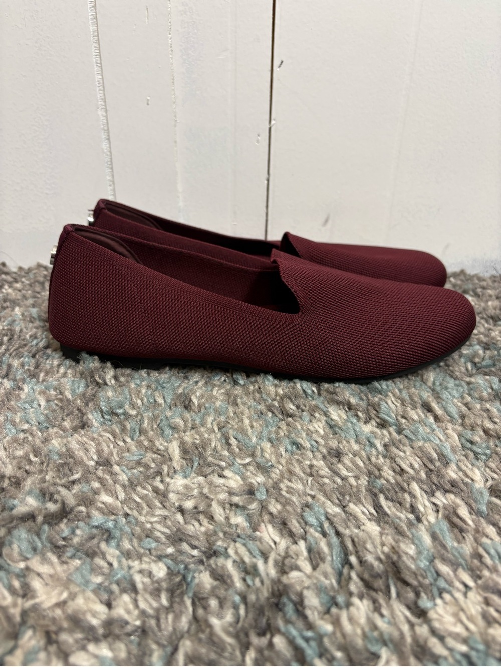 Steve Madden Shoes Womens 9 Slip On Flats Loafers Knit Lightweight Airy Maroon